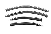 Mercedes C-class W204 2007-2015 Window Deflectors with Chrome Trim Niken Luxury (SD, 4 pcs) photo 1