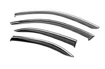 Mercedes C-class W204 2007-2015 Window Deflectors with Chrome Trim Niken Luxury (SD, 4 pcs) photo 2