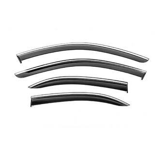 Window Deflectors with Chrome Trim Niken Luxury (SD, 4 pcs) Mercedes C-class W204 2007-2015 photo 1