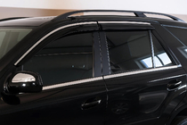 Mercedes ML W164 2005-2011 Window Deflectors with Chrome Trim Niken Luxury (4 pcs) photo 1