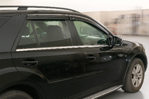 Mercedes ML W164 2005-2011 Window Deflectors with Chrome Trim Niken Luxury (4 pcs) photo 3
