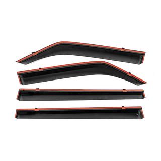 Window Deflectors with Chrome Trim Niken Luxury (4 pcs) Mitsubishi Pajero Wagon IV 2006-2021 photo 3