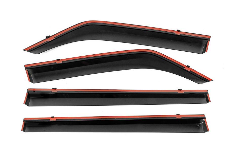 Mitsubishi Pajero Wagon IV 2006-2021 Window Deflectors with Chrome Trim Niken Luxury (4 pcs) Photo 3