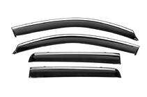 Mitsubishi Outlander 2006-2012 Window Deflectors with Chrome Trim Niken Luxury (4 pcs) photo 1