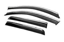 Mitsubishi Outlander 2006-2012 Window Deflectors with Chrome Trim Niken Luxury (4 pcs) photo 2