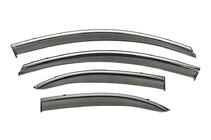 Mitsubishi Lancer X 2008- Window Deflectors with Chrome Trim Niken Luxury (4 pcs) photo 2
