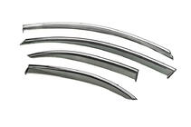 Mitsubishi Lancer X 2008- Window Deflectors with Chrome Trim Niken Luxury (4 pcs) photo 4