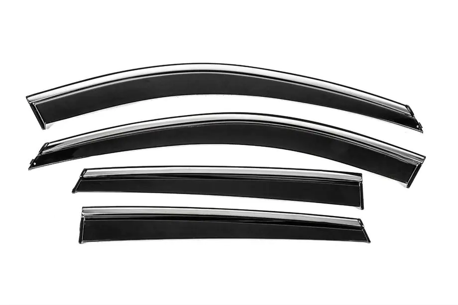 Mazda CX-5 2017–2025 Window Deflectors with Chrome Trim Niken Luxury (4 pcs) Image