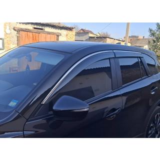 Window Deflectors with Chrome Trim Niken Luxury (4 pcs) Mazda CX-5 2012-2017 photo 1