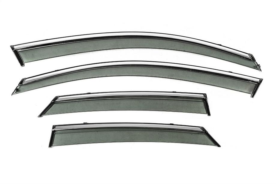 Mazda CX-30 2019- Window Deflectors with Chrome Trim Niken Luxury (4 pcs) Image