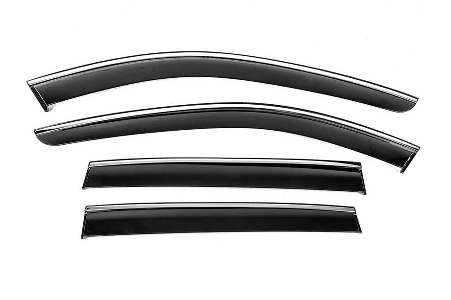 Mazda CX-50 2022- Window Deflectors with Chrome Trim Niken Luxury (4 pcs) Image