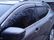 Nissan Qashqai 2014-2021 Window Deflectors with Chrome Trim Niken Luxury (4 pcs) photo 4