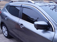 Nissan Qashqai 2014-2021 Window Deflectors with Chrome Trim Niken Luxury (4 pcs) photo 3