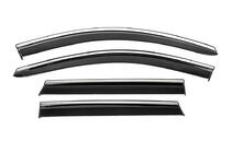 Nissan Qashqai 2014-2021 Window Deflectors with Chrome Trim Niken Luxury (4 pcs) photo 2