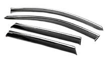 Nissan Qashqai 2014-2021 Window Deflectors with Chrome Trim Niken Luxury (4 pcs) photo 6