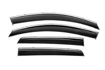 Nissan Qashqai 2007-2010 Window Deflectors with Chrome Trim Niken Luxury (4 pcs) photo 1