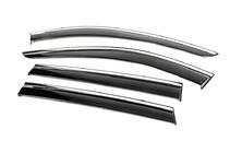 Nissan X-trail T32/Rogue 2014-2021 Window Deflectors with Chrome Trim Niken Luxury (4 pcs) photo 2