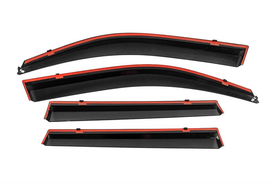 Nissan X-trail T31 2007-2014 Window Deflectors with Chrome Trim Niken Luxury (4 pcs) Photo 3