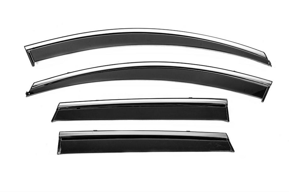 Renault Kadjar 2015-2022 Window Deflectors with Chrome Trim Niken Luxury (4 pcs) Image