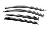 Renault Logan MCV 2013-2022 Window Deflectors with Chrome Trim Niken Luxury (4 pcs) photo 2