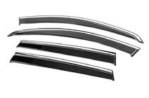 Dacia Duster 2008-2018 Window Deflectors with Chrome Trim Niken Luxury (4 pcs) photo 2