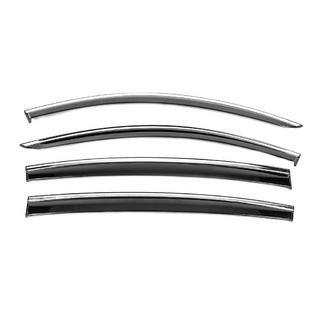 Window Deflectors with Chrome Trim Niken Luxury (4 pcs) Dacia Sandero 2013-2020 photo 1