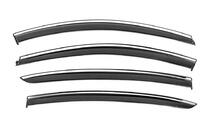 Renault Fluence 2009-2016 Window Deflectors with Chrome Trim Niken Luxury (4 pcs) photo 2