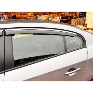 Window Deflectors with Chrome Trim Niken Luxury (4 pcs) Renault Fluence 2009-2016 photo 4