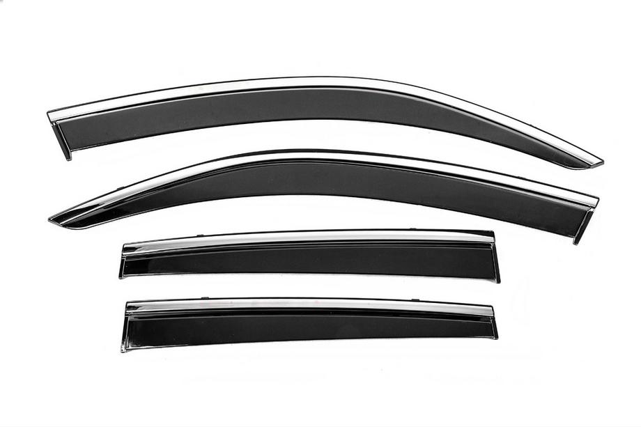 Subaru Forester 2013-2018 Window Deflectors with Chrome Trim Niken Luxury (4 pcs) Image