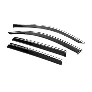 Window Deflectors with Chrome Trim Niken Luxury (4 pcs) photo 2