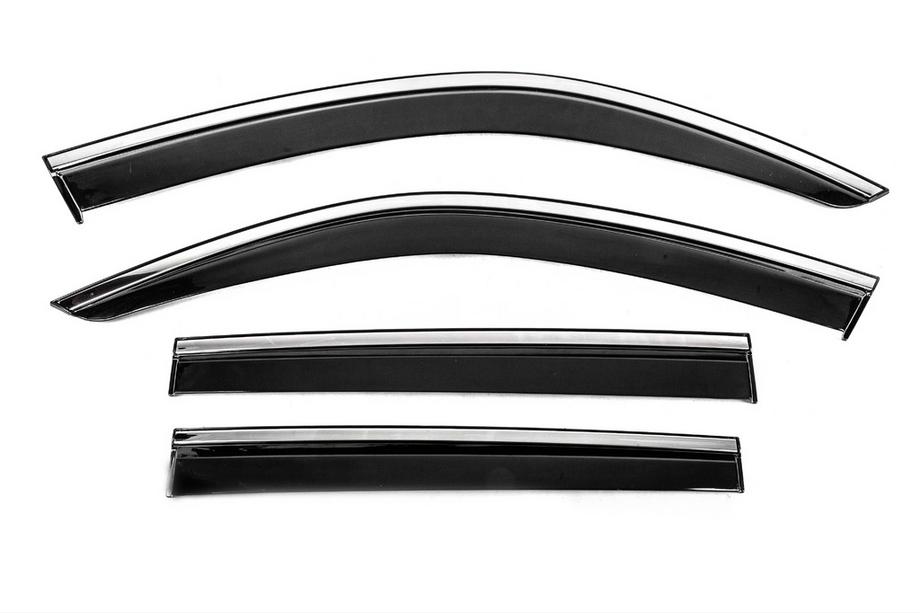 Subaru Forester 2018-2024 Window Deflectors with Chrome Trim Niken Luxury (4 pcs) Image
