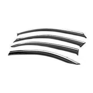 Window Deflectors with Chrome Trim Niken Luxury (SD, 4 pcs) Skoda Octavia IV A8 2020- photo 2