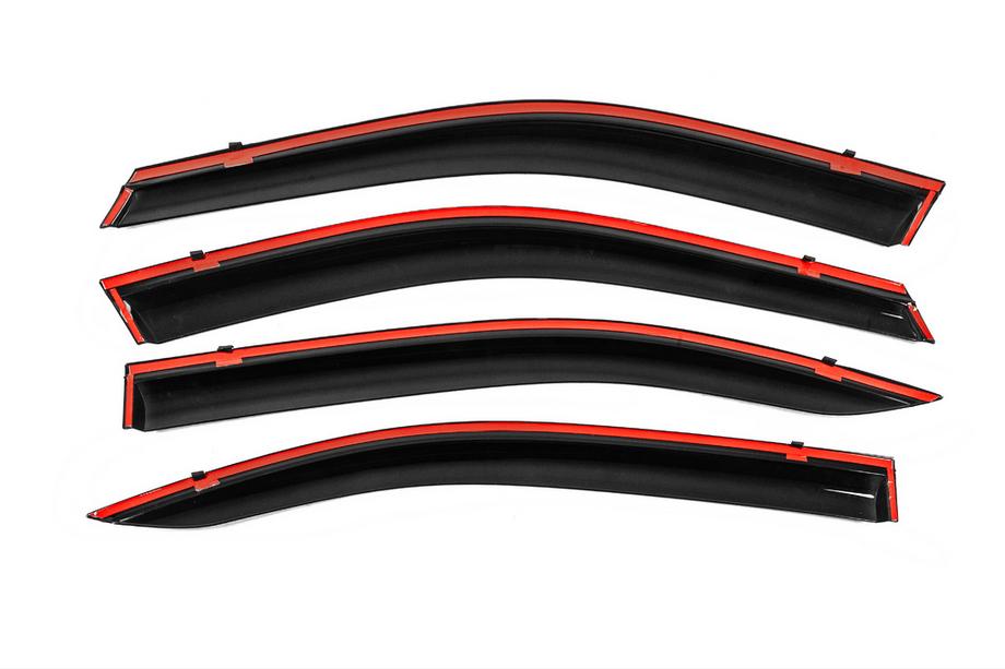 Skoda Octavia IV A8 2020- Window Deflectors with Chrome Trim Niken Luxury (SD, 4 pcs) Photo 3