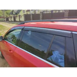 Window Deflectors with Chrome Trim Niken Luxury (SW, 4 pcs) photo 2