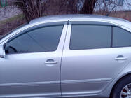Skoda Octavia II A5 2006-2010 Window Deflectors with Chrome Trim Niken Luxury (SD, 4 pcs) photo 2