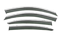 Skoda Octavia II A5 2006-2010 Window Deflectors with Chrome Trim Niken Luxury (SD, 4 pcs) photo 1