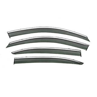 Window Deflectors with Chrome Trim Niken Luxury (SD, 4 pcs) Skoda Octavia II A5 2006-2010 photo 1