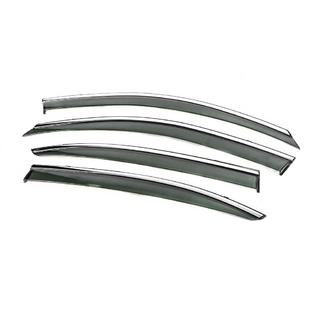 Window Deflectors with Chrome Trim Niken Luxury (SD, 4 pcs) Skoda Octavia II A5 2006-2010 photo 3