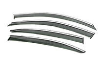 Skoda Octavia II A5 2010-2013 Window Deflectors with Chrome Trim Niken Luxury (SD, 4 pcs) photo 3