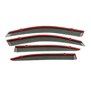 Window Deflectors with Chrome Trim Niken Luxury (SD, 4 pcs) Skoda Octavia II A5 2010-2013 photo 4