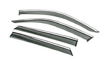 Skoda Fabia 2014-2021 Window Deflectors with Chrome Trim Niken Luxury (HB, 4 pcs) photo 2