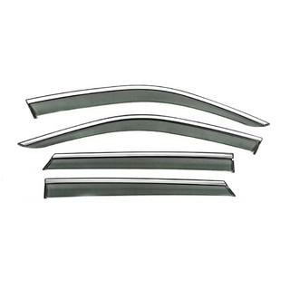 Window Deflectors with Chrome Trim Niken Luxury (HB, 4 pcs) photo 1