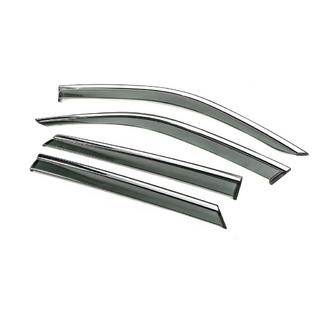 Window Deflectors with Chrome Trim Niken Luxury (HB, 4 pcs) photo 2