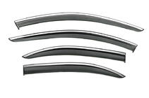 Skoda Rapid 2012-2019 Window Deflectors with Chrome Trim Niken Luxury (4 pcs) photo 3
