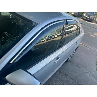 Window Deflectors with Chrome Trim Niken Luxury (4 pcs) Skoda Rapid 2012-2019 photo 1