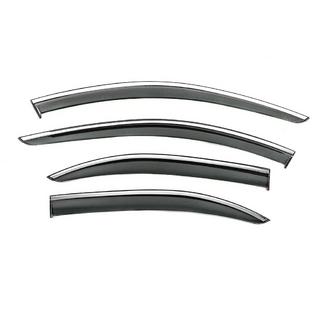 Window Deflectors with Chrome Trim Niken Luxury (4 pcs) Skoda Rapid 2012-2019 photo 3