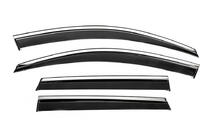 Skoda Karoq 2018- Window Deflectors with Chrome Trim Niken Luxury (2018-2022, 4 pcs) photo 1