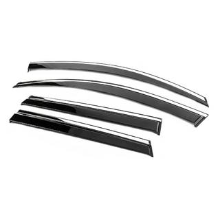 Window Deflectors with Chrome Trim Niken Luxury (2018-2022, 4 pcs) photo 2