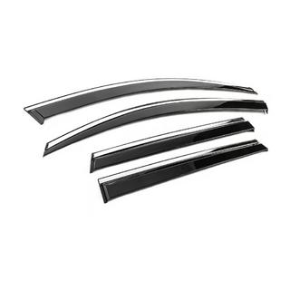 Window Deflectors with Chrome Trim Niken Luxury (2018-2022, 4 pcs) photo 3