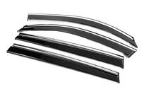 Skoda Kodiaq 2016-2023 Window Deflectors with Chrome Trim Niken Luxury (4 pcs) photo 2